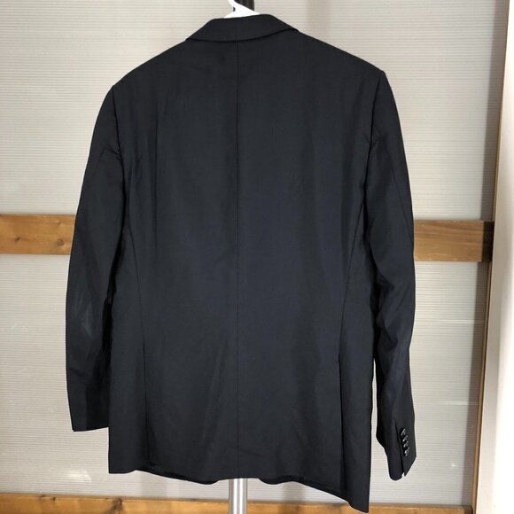 Z Zegna Drop 7 100% Wool Navy Check Trim Fit Blazer Jacket  ITA 48C =‎ US 38S - Picture 7 of 15